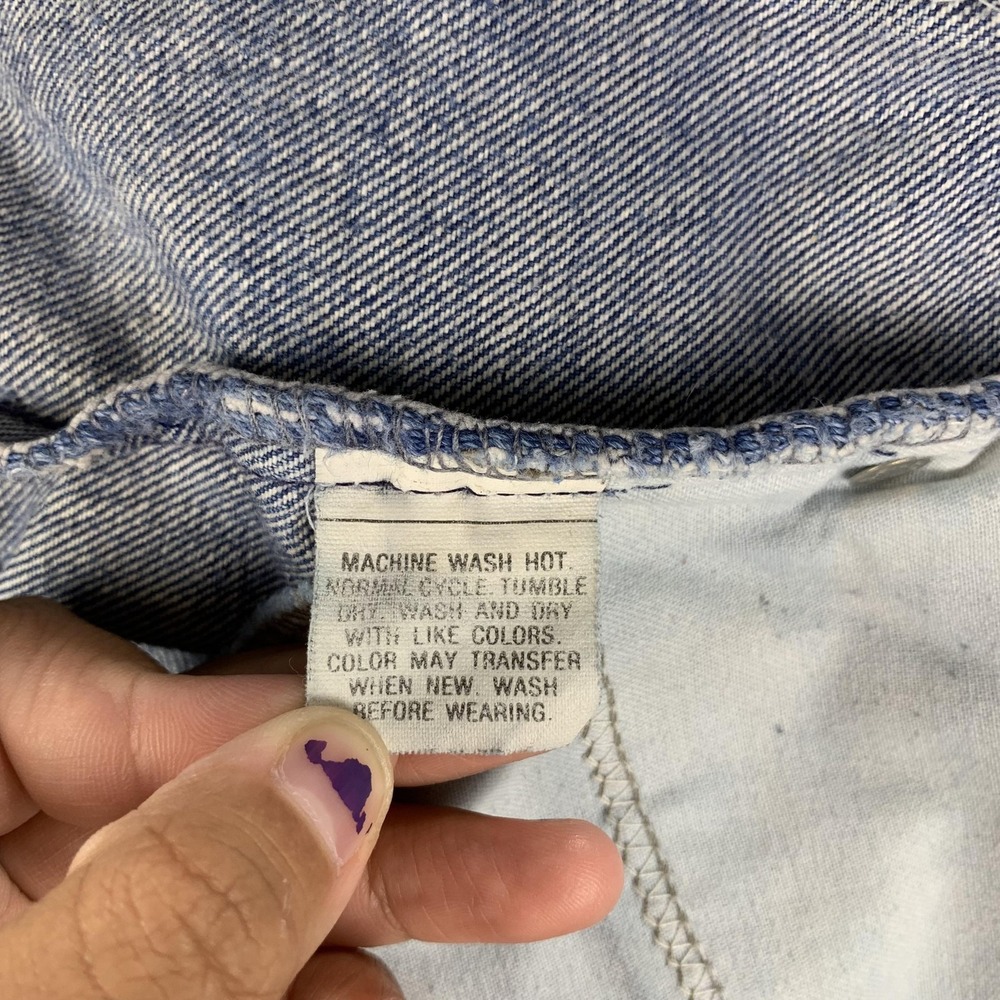 VTG Levis 40559 Jeans Mens 38x30 (Fits 36x29) Blue Straight Denim Orange Tab 80s - Picture 10 of 16